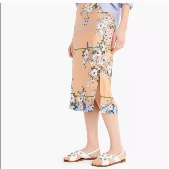 NWT JCrew midi floral slip skirt - Picture 6 of 6